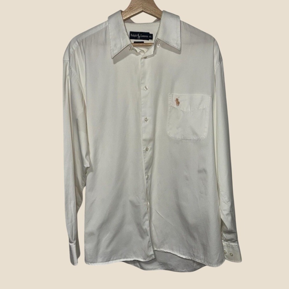 Men's Ralph Lauren 100% Cotton Business Oxford White (XL)